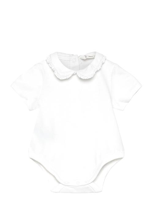 Se Mango Short Sleeve Bodysuit Mango White ved Booztlet