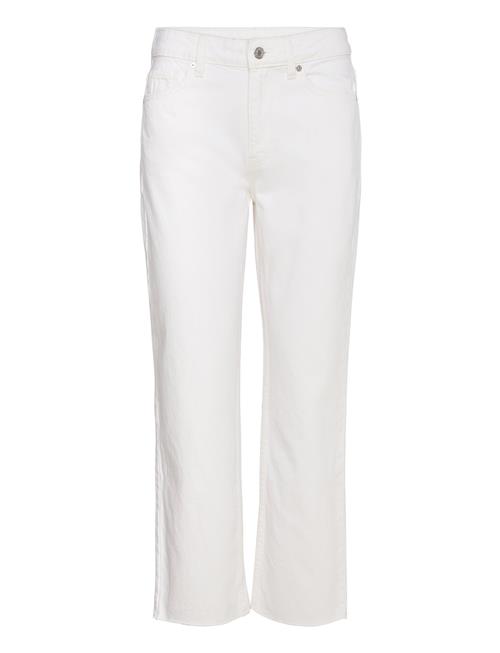 Se Mango Straight-Fit Cropped Jeans Mango White ved Booztlet