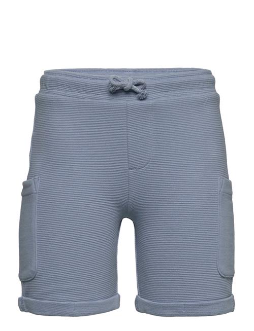 Mango Textured Cotton-Blend Bermuda Shorts Mango Blue