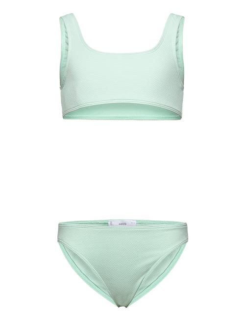 Mango Textured Bikini Mango Green