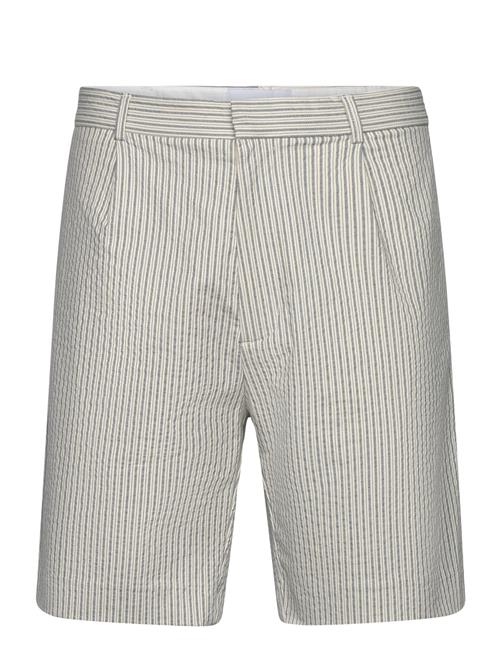 Wax London Linton Pleat Short Stripe Ecru Wax London White