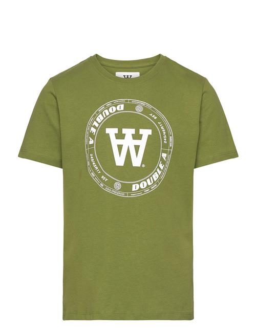 Se Double A by Wood Wood Ola Tirewall T-Shirt Gots Double A By Wood Wood Green ved Booztlet