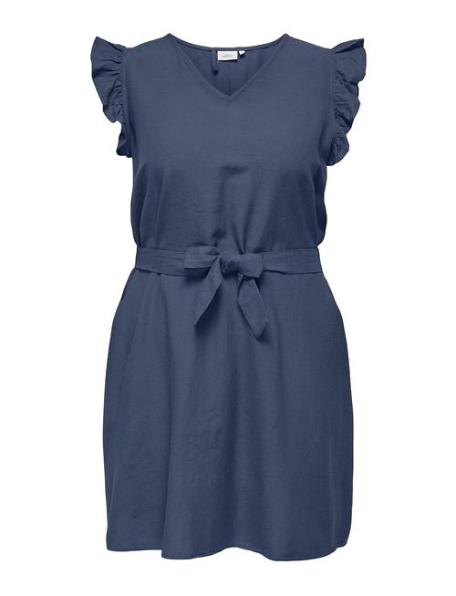 ONLY Carmakoma Carjupiter Life S/L Frill Abk Dress Wvn ONLY Carmakoma Blue