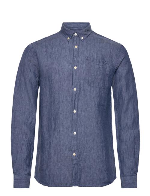 Lindbergh Pure Linen L/S Shirt Lindbergh Blue