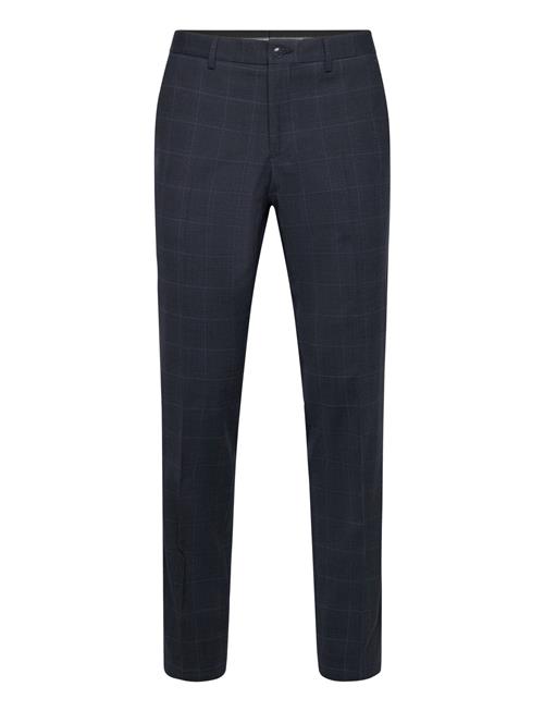 Se Lindbergh Black Checked Stretch Pants - Combi Pants Lindbergh Black Navy ved Booztlet