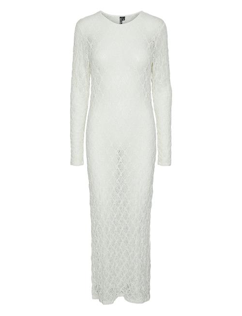 Pcnaya Ls O-Neck Lace Maxi Dress D2D Jit Pieces White