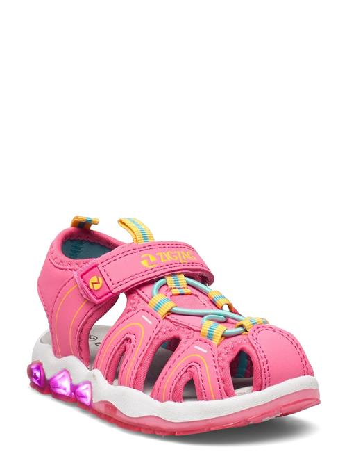 Yusuke Kids Closed Sandal W/Lights ZigZag Pink