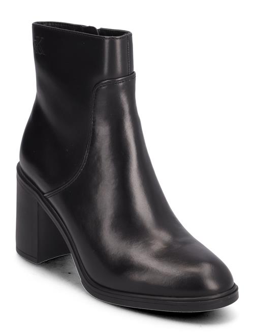 Calvin Klein Mid Block Heel Boot Lth Wn Calvin Klein Black