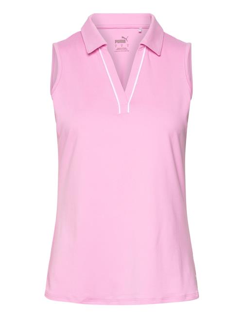 PUMA Golf W Cloudspun Piped Sl Polo PUMA Golf Pink