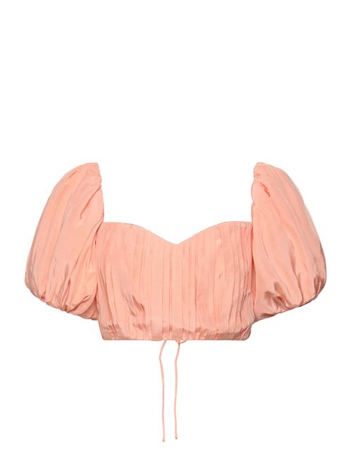 Se Malina Amalie Pleated Cropped Top Malina Pink ved Booztlet