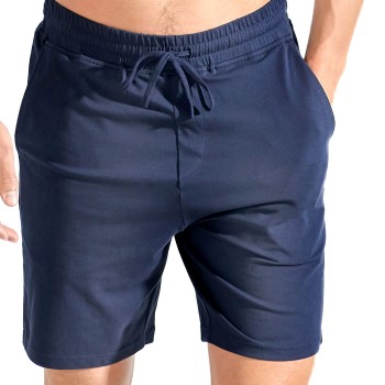 Se Bread & Boxers Bread and Boxers Pyjama Short Marineblå økologisk bomuld Small Herre ved Timarco