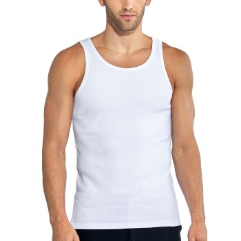 Se Bread & Boxers Bread and Boxers Ribbed Tank Top 2P Hvid økologisk bomuld Medium Herre ved Timarco