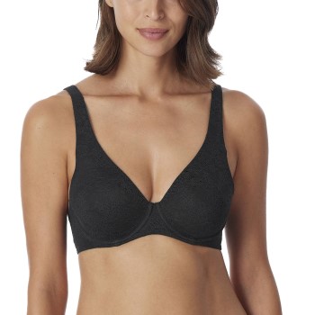 Schiesser Bh Spacer Wired Bra Sort polyamid B 85 Dame