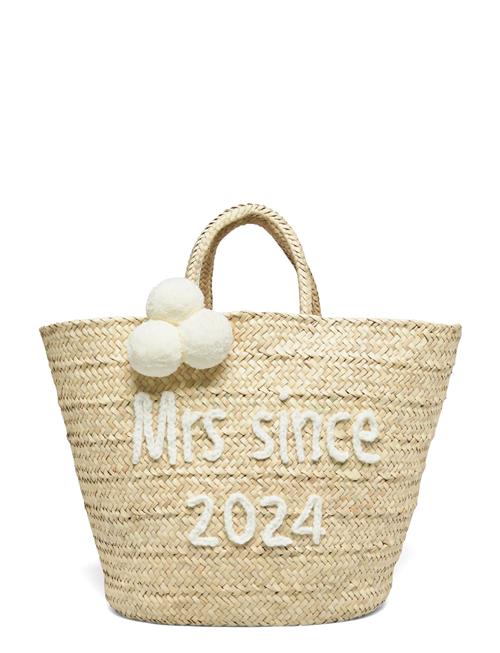 Se Malina Bridal Raffia Tote 2024 Malina Cream ved Booztlet