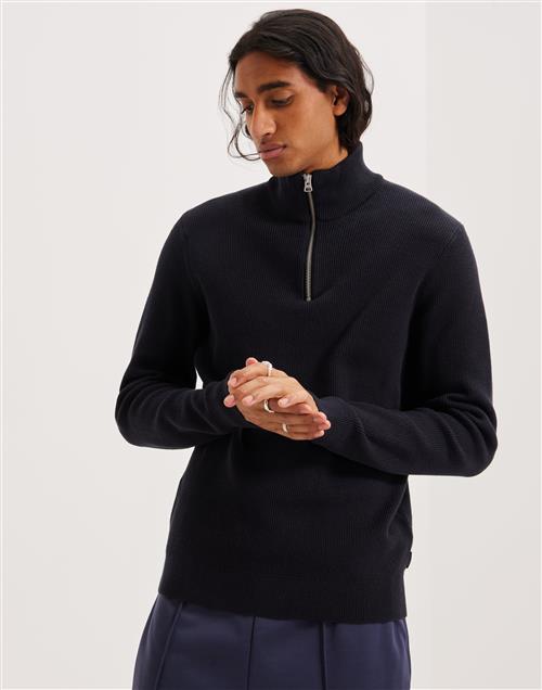 Only & Sons Onsphil Reg 12 Struc Half Zip Knit Trøjer Dark Navy