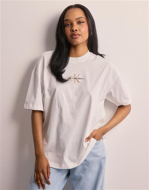 Calvin Klein Jeans - Hvid - Monologo Boyfriend Tee