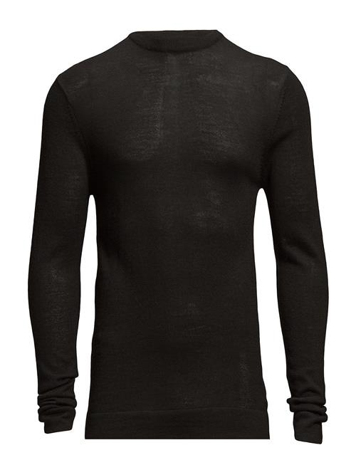 Se Lindbergh Merino Knit O-Neck Lindbergh Black ved Booztlet