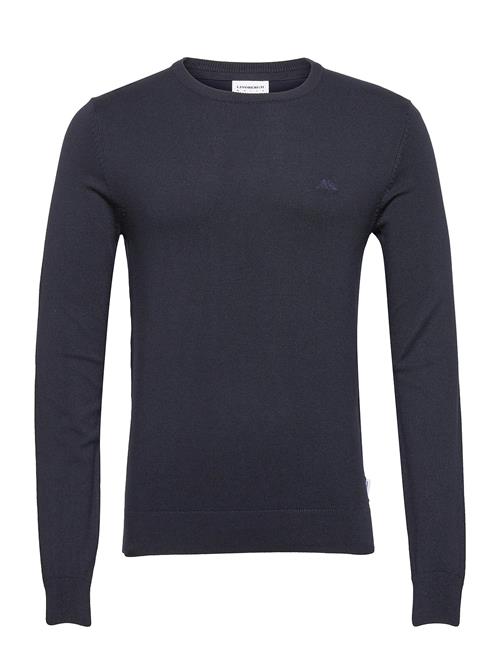 Se Lindbergh Ecovero L/S O-Neck Knit Lindbergh Navy ved Booztlet