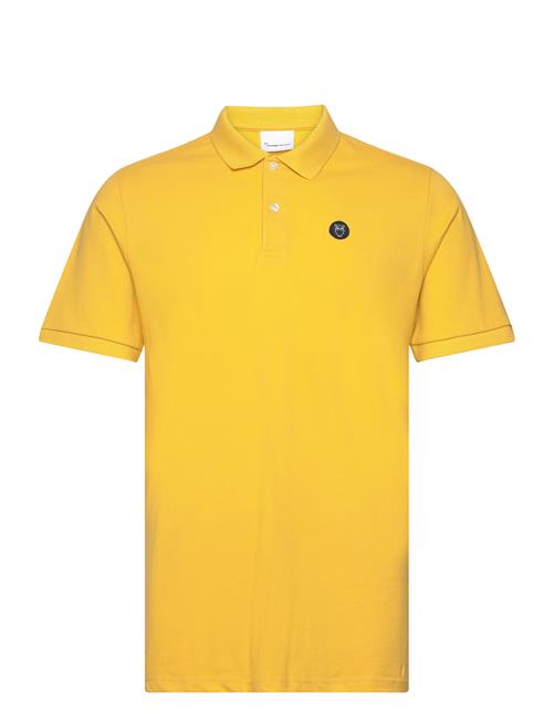 Knowledge Cotton Apparel Basic Badge Polo - Gots/Vegan Knowledge Cotton Apparel Yellow