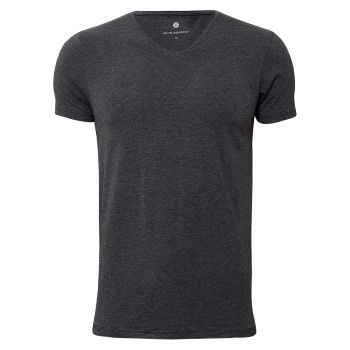 Se JBS of Denmark Bamboo Blend V-neck T-shirt Mørkgrå  Medium Herre ved Timarco