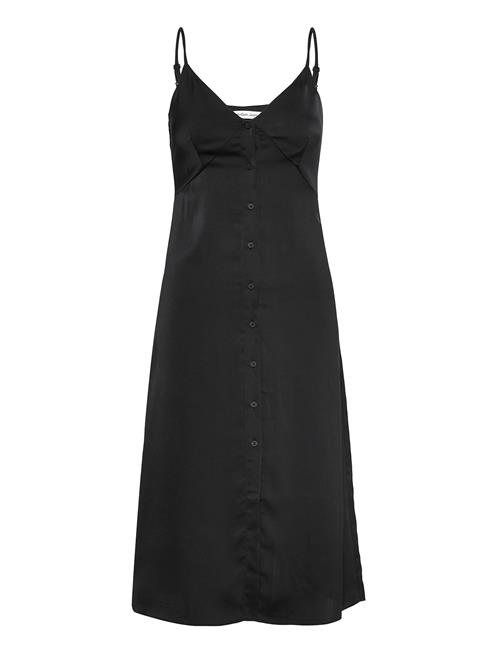 Calvin Klein Jeans Button Through Slip Dress Calvin Klein Jeans Black