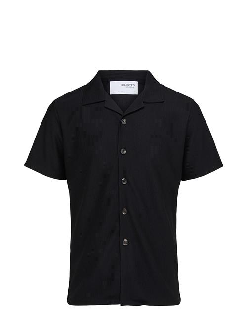 Slhloose-Plisse Resort Ss Shirt Ex Selected Black