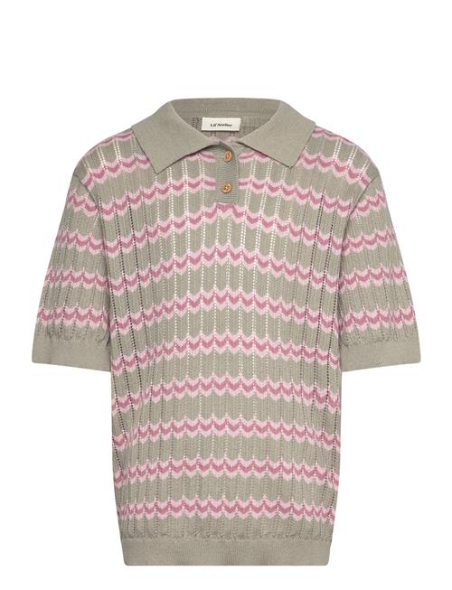 Lil'Atelier Nmfdanita Ss Knit Polo Lil Lil'Atelier Patterned