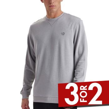 JBS of Denmark Badge Crew Neck Sweatshirt Lysegrå Small Herre