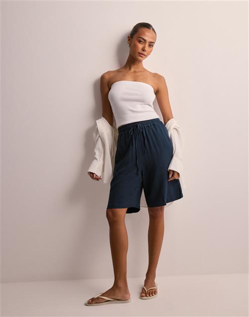 Selected Femme - Blå - Slfviva Mw Shorts Noos