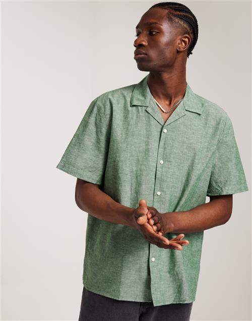 Selected Homme Slhrelaxnew-Linen Shirt Ss Resort Hørskjorter Eden