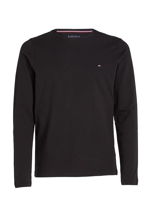 Se Tommy Hilfiger Stretch Slim Fit Long Sleeve Tee Tommy Hilfiger Black ved Booztlet