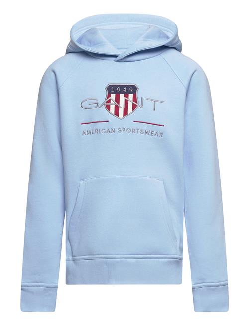 Se GANT Archive Shield Hoodie GANT Blue ved Booztlet