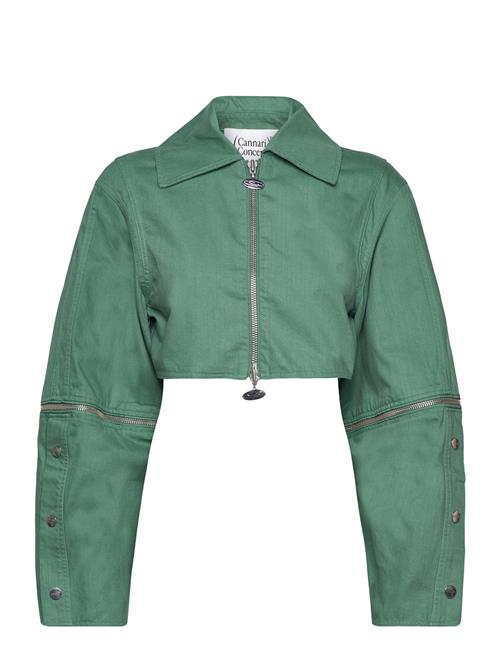 Cannari Concept Washed Twill Crop Jacket Cannari Concept Green