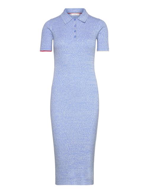 Tommy Hilfiger Marle Rib Polo Ss Midi Dress Tommy Hilfiger Blue