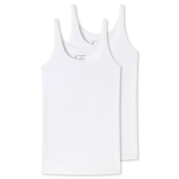 Schiesser 2P 95-5 Organic Tank Top Hvid bomuld 40 Dame