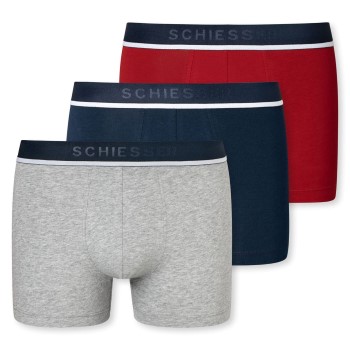 Schiesser 3P Organic Cotton Woven Boxer Brief Flerfarvet bomuld Large Herre