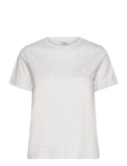 GANT Reg Tonal Shield Ss T-Shirt GANT Grey