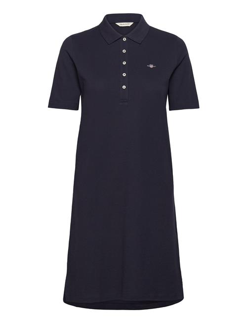 Slim Shield Ss Pique Polo Dress GANT Navy