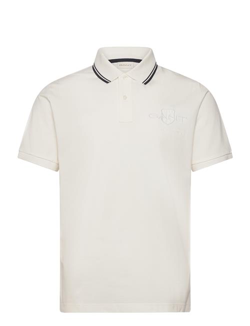 Contrast Tipping Ss Pique Polo GANT Cream