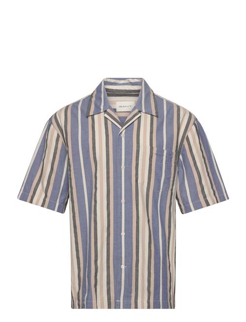 Rel Wide Stripe Ss Shirt GANT Blue