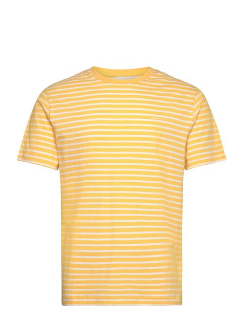 Se GANT Striped T-Shirt GANT Yellow ved Booztlet