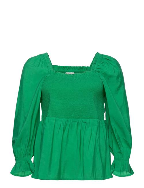 Se Kaffe Curve Kcsila Blouse Can Kaffe Curve Green ved Booztlet