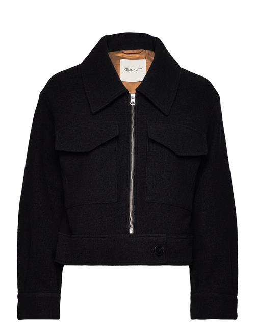 Se GANT Boucle Zip Jacket GANT Black ved Booztlet