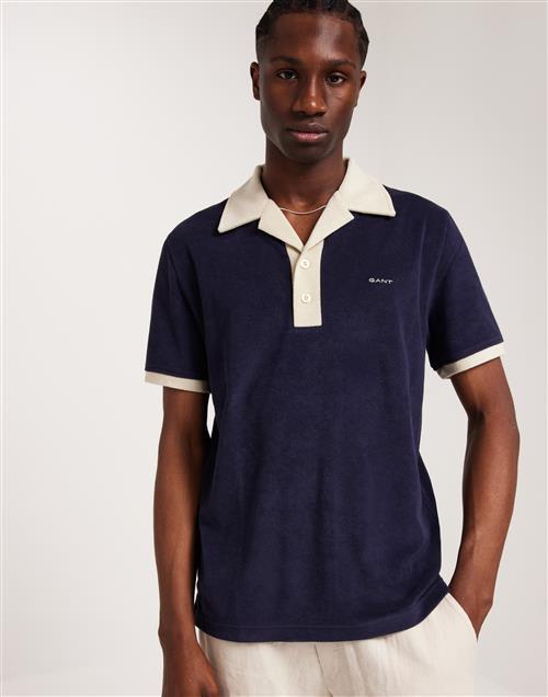 Gant Towelling Resort Collar Polo Kortærmede poloer Blå