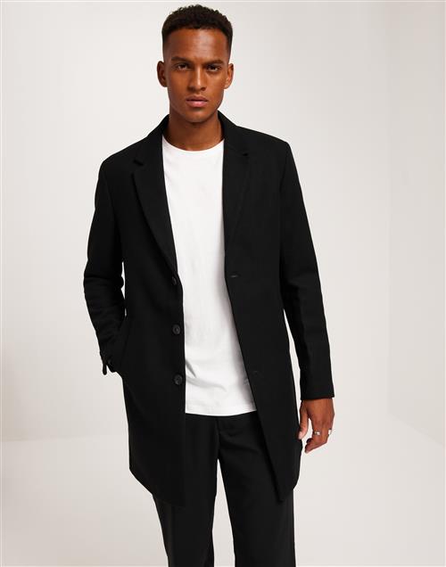 Jack & Jones Jjemorrison Wool Coat Sn Frakke Black