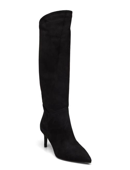 Apair Long Shaft Straight Low Stilletto Boot Apair Black