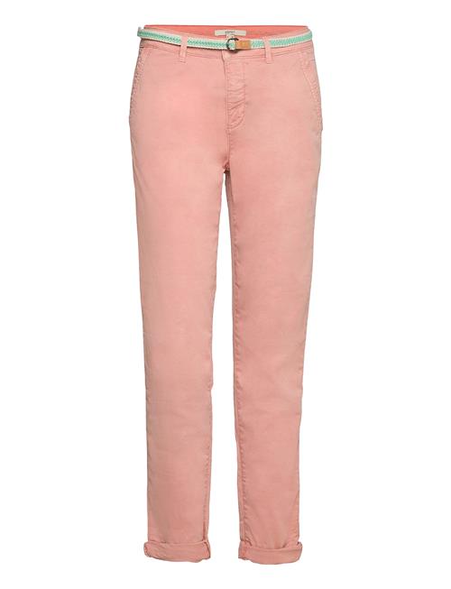 Esprit Casual Chinos With Innovative Stretch Fibres Esprit Casual Pink