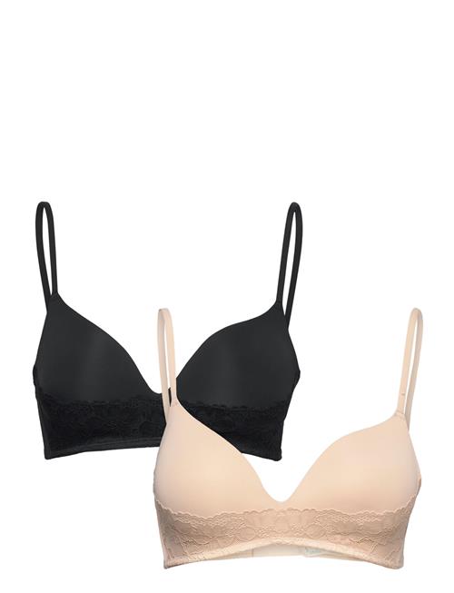 Se Dorina Fili/Lace-2Pp Light Padded Soft Bra Dorina Beige ved Booztlet