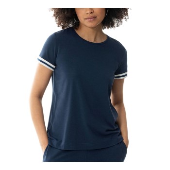 Mey Tessie T-shirt With Cuffs Marineblå Small Dame