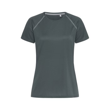 Stedman Active 140 Women Team Raglan Mørkgrå  polyester Large Dame